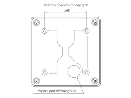 Spamel Manuell brannmelder A n/t OP1 1NO 1NC 230V OP1-W01-A11-230