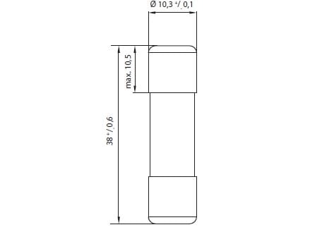 Eti-Polam Sylinterimäinen sulakelenkki CH10x38 13A PV 10x38mm 002625137