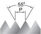 Fanar gjengeform 1/8" (N1-121001-3123)