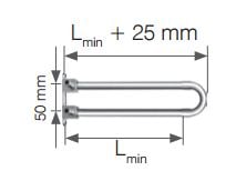 KAN-therm Push messing albue 14x2 med 15mm kobberrør med brakett, kombinert 9014.460