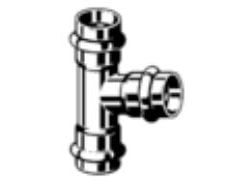 Prestabo T-stykke 28 mm forzinket stål