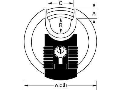 MasterLock Excell 70mm BOR/OCT 10mm hänglås i lock (M40EURD)