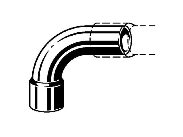 Viega kobberkobling 1-krymping 35 mm 90° - 103415