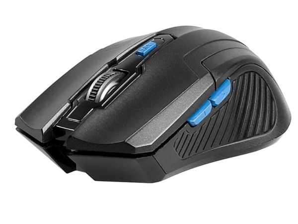 Tracer Fairy - Mus - optisk - 6 knapper - trådløs - 2.4 GHz - USB trådløs mottaker - svart