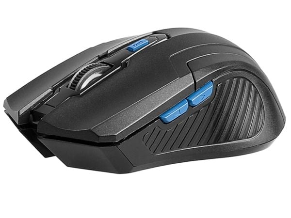Tracer Fairy - Mus - optisk - 6 knapper - trådløs - 2.4 GHz - USB trådløs mottaker - svart
