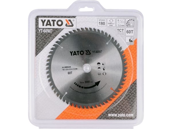 Yato sirkelsag for aluminium 180x52x20mm YT-60907
