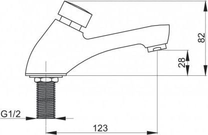 Hydroland Aika-avausventtiili 1/2" kromi (5900308736746)