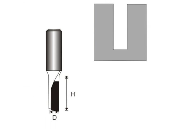 Dedra fres til tre, renskjær/enkeltspor 3,96x11 mm (07F011A)