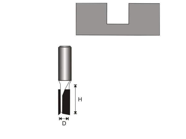 Dedra fres for tre sporfrressk med dobbel plate D12, 12x25 mm - 07F023C