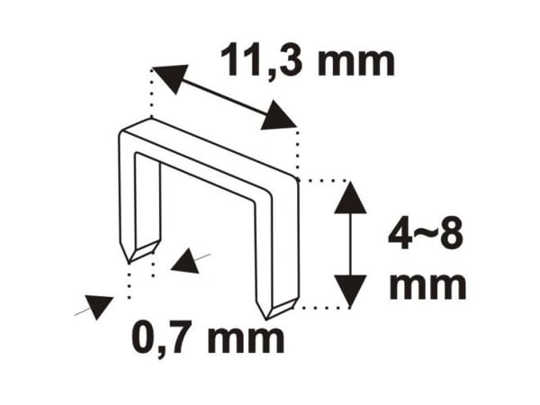 Dedra stiftemaskin for møbeltrekk 4-8 mm - 11Z001