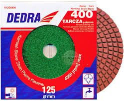 Dedra skive for polering 125 mm korn 400 elastisk diamant H12G0400