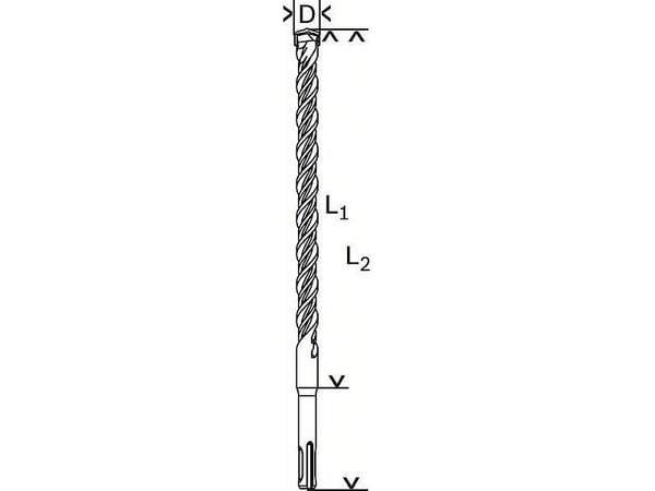 Bosch 2 608 597 778, Drill, Rotasjons hammer, Spiralborekrone, 6,5 mm, 215 mm, Betong, Murverk, 15 cm