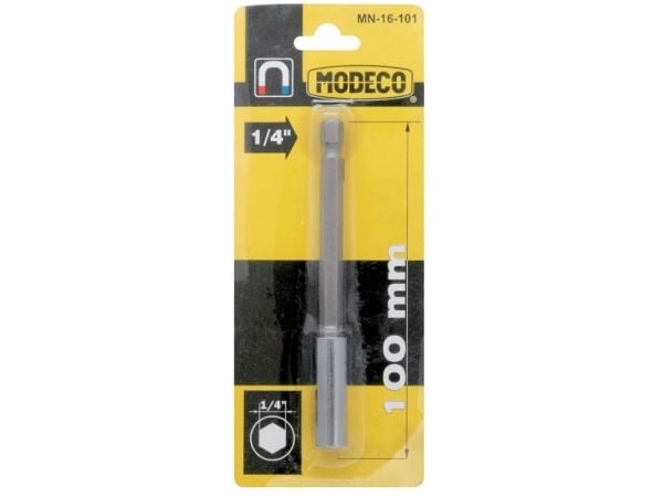 Modeco magnetisk bitshållare för bits 1/4" stål 100 mm - MN-16-101