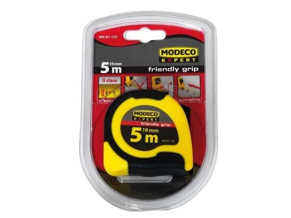 Modeco målebånd 500x1,9 cm FRIENDLY GRIP med magnet - MN-81-156