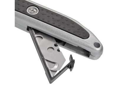 Modeco kniv med utskiftbart trapezblad, aluminium 19x50 mm - MN-63-034