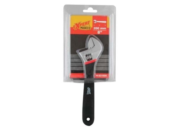 Modeco justerbar svensk nøkkel 375 mm gummiert håndtak (MN-53-065)