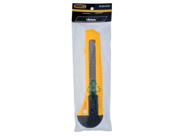 Modeco kniv med utskiftbart brukket blad 18mm 12 stk. - MN-63-018