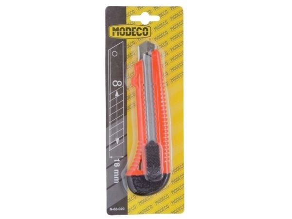 Modeco kniv med utskiftbart blad, brukket blads og stålskinne 18 mm (MN-63-020)