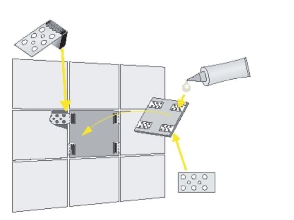 Modeco magneettinen laattateline 4kpl (MN-76-030)
