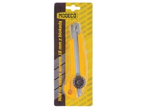 Modeco kniv med utskiftbart blad, brutt 18 mm, festeskrue - MN-63-022