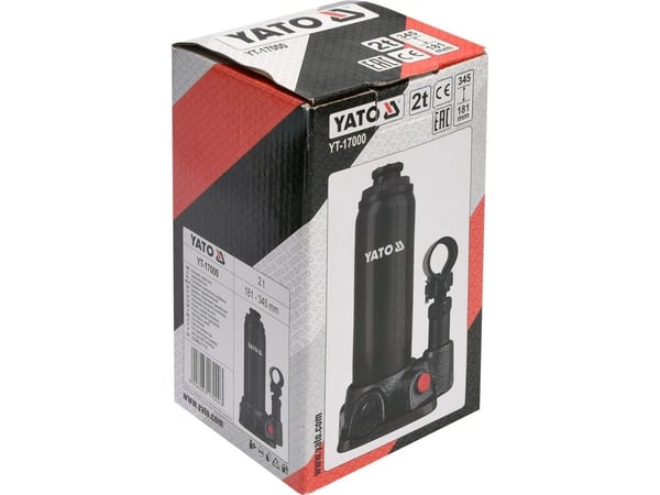 Yato YT-17000, Bil, 2000 kg, Mekanisk jekk, 34,5 cm, 18,1 cm, Sort