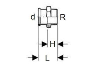 GEBERIT Overgang rustfri 42-11/2 muffe / nippel mapress
