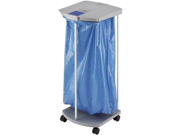 Hailo ProfiLine MSS XXXL, Frittstående søppel-pose holder, Grå, Innendørs, Aluminium, Metall, Plast, 120 l, 4 hjul