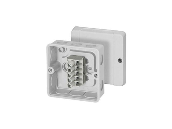 Liitäntärasia 5-napaisella liittimellä Cu enintään 2,5 mm2 IP55 kalvotiivisteillä harmaa DE 9325 Z 62000266