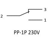 1P 16A 250V AC PP-1P-230V sähkömagneettinen rele