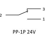 1P 16A 7-30V AC/9-40V DC PP-1P-24V sähkömagneettinen rele
