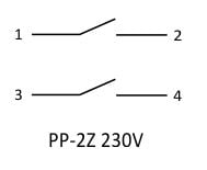 F&F Sähkömagneettinen rele 2Z 16A P/T - PP-2Z 230V - PP-2Z 230V