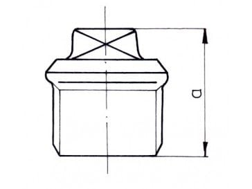 Odlewnia Zawiercie plugg med kant T9 2" galvanisert - 13852