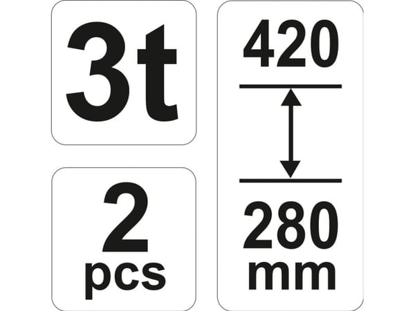 YATO TELINEET 2kpl 3 TONNIA, 280-420mm