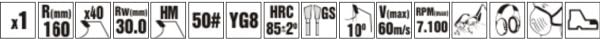 Art-Pol Sirkelsag for skyggetre 160x30mm 40 tenner (42164-30)