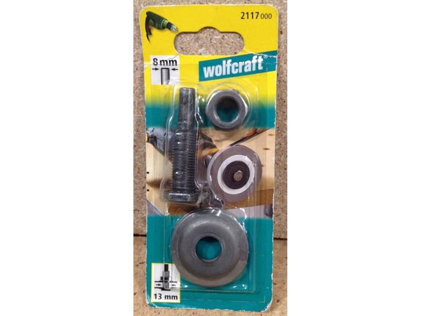 wolfcraft GmbH 2117000, Skaft-hållare, for sanding and polishing discs without shank, 1 styck, 1,3 cm, 8 mm