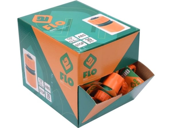 FLO HURTIGKOBLING FOR HAGESLANGE 1/2" MED STOPPFUNKSJONSBOX-30stk.