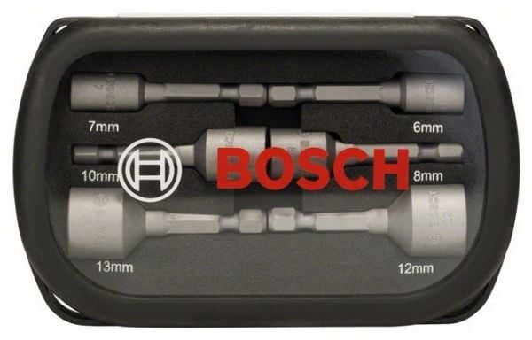 Bosch - Koppnøkkelsett - 6 deler - 6 mm, 7 mm, 8 mm, 10 mm, 12 mm, 13 mm - lengde: 50 mm
