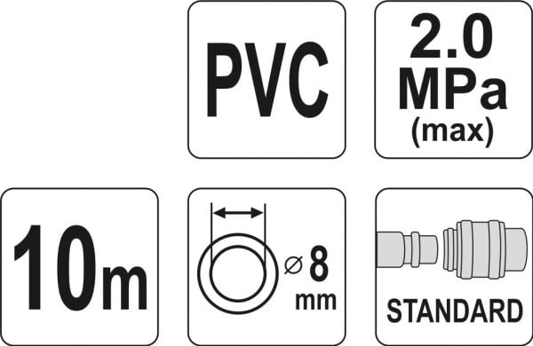 Yato YT-24220, 20 Bar, Blå, 10 m