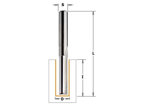 CMT fræser HM D=3 I=11 L=60 S=6 SIMPLE, LONG.