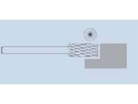 Klingspor 295483 fresestift sylindrisk med endeutforming lengde 38 mm, mål, Ø 3 mm skaftdiameter 3 mm