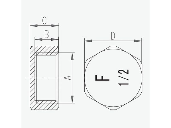 Ferro Zaślepka mosiężna 11/4" (ZAS5Z)