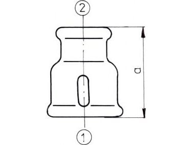 Zawiercie støperi reduksjonsmuffe M2 1 x 1/2" galvanisert