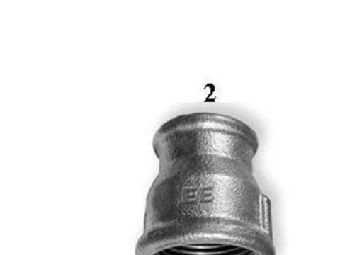 Zawiercie støperi reduksjonsmuffe M2 6/4 x 1" galvanisert