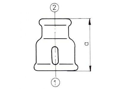 Odlewnia Zawiercie reduksjonsmuffe M2 6/4 x 5/4" galvanisert