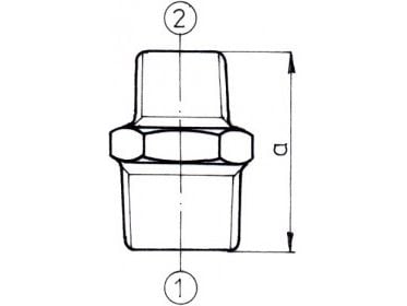 Zawiercie støperi reduksjonsnippel N8 3/4 x 1/2" galvanisert