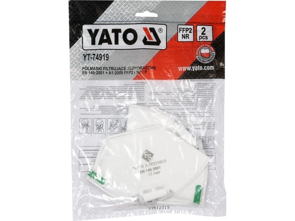 YATO støvmaske, 2 stk. FFP2/P…
