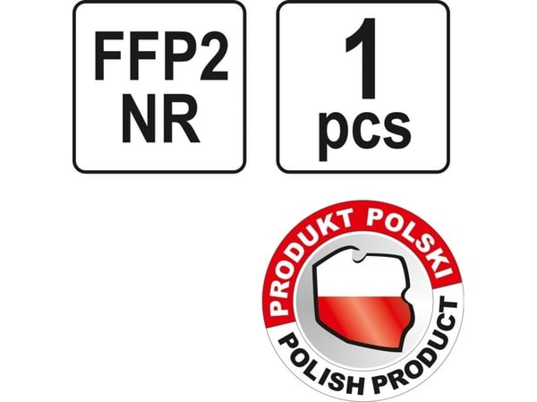 Yato filtrerende halvmaske FFP2/PZ (YT-74949)
