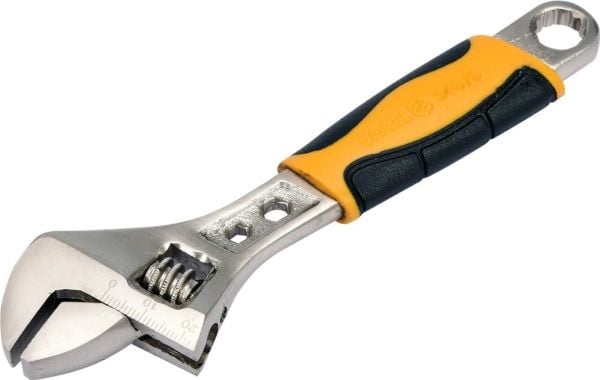 Vorel justerbar fastnøkkel 150 mm gummiert håndtak (54070)