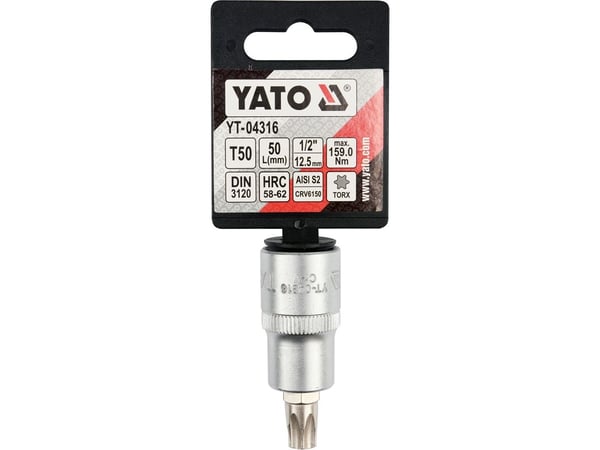YATO Torx pipe/fatningsnøkkel 1/2" T50x 55 mm