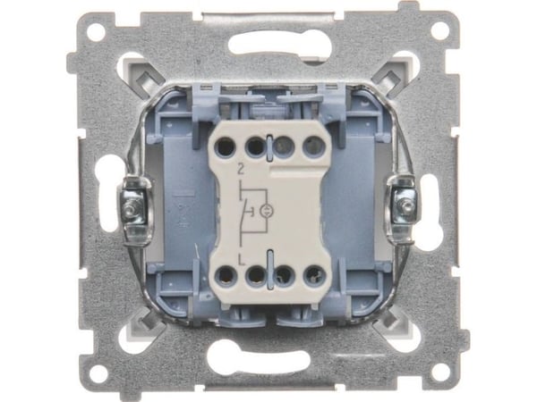 Kontakt-Simon DP1L.01/11, Painikekytkin, Muovi, Valkoinen, IP20, IP44, 250 V, 10 A